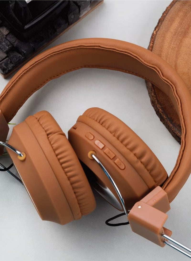 SODO Sodo Sd-1001 Bluetooth Wired/Wireless W/Headphone Aux Tf Card Fm Support Brown  - Image 2