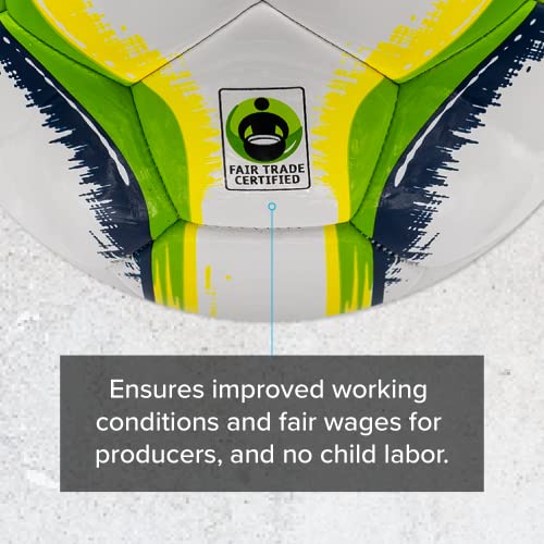SENDA Rio Match Futsal Ball, Fair Trade Certified, Green/Yellow, Size 2 (Ages 7 & Under) - Image 5