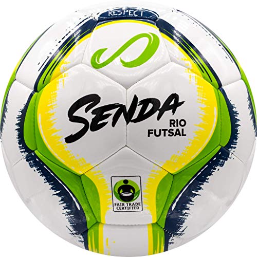 SENDA Rio Match Futsal Ball, Fair Trade Certified, Green/Yellow, Size 2 (Ages 7 & Under) - Image 1