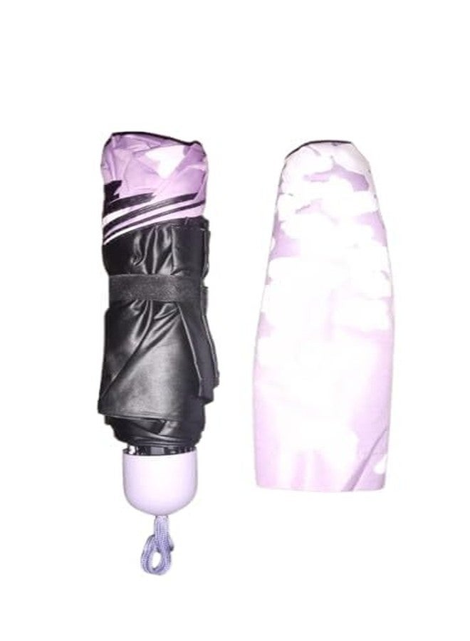 Packcy Mini Compact Fancy Umbrella with Sturdy Plastic Capsule Case for Women & Kids | Lightweight Portable Folding Travel UV Protection, Windproof, Stylish Pocket - Image 4