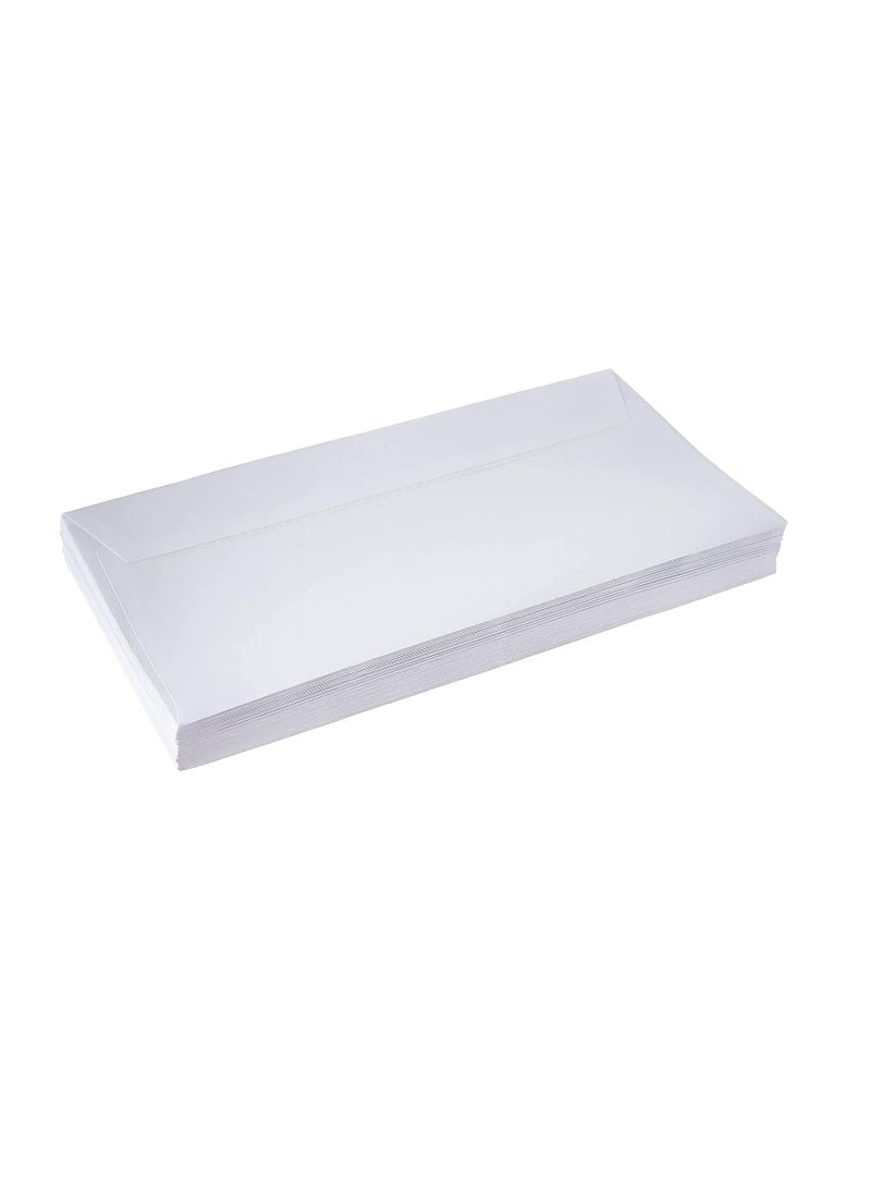 Maxi Maxi White Envelopes 80Gsm 9" X 4inches Peel & Seal In A pack Of 50Pc, MXWHITE  - Image 1