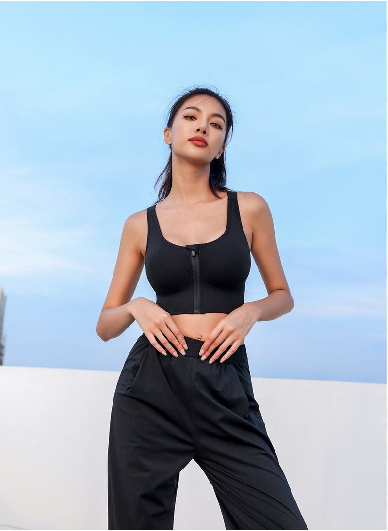Loquat Ladies Front Zippered Sports Bra  - Image 1