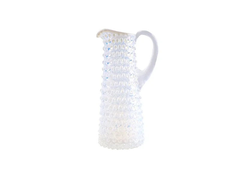 Anna Von Lipa Opaline Eiffel Hobnail Jug/Vase 1l Creamy