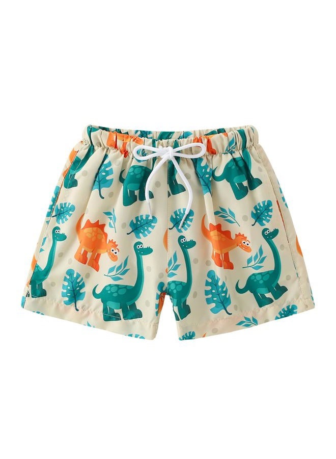 YAGATA Boys Swim Trunks Toddler Broad Swim Shorts Quick Dry Kids Swim Bathing Suit Boys Swim Set, Dinosaurs a, 2-3 Years - Image 1
