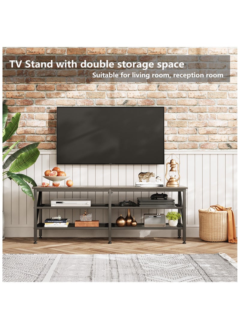 HXDream Tv Table,TV Cabinet,TV Stand with double storage space,Suitable for living room, reception room  - Image 2
