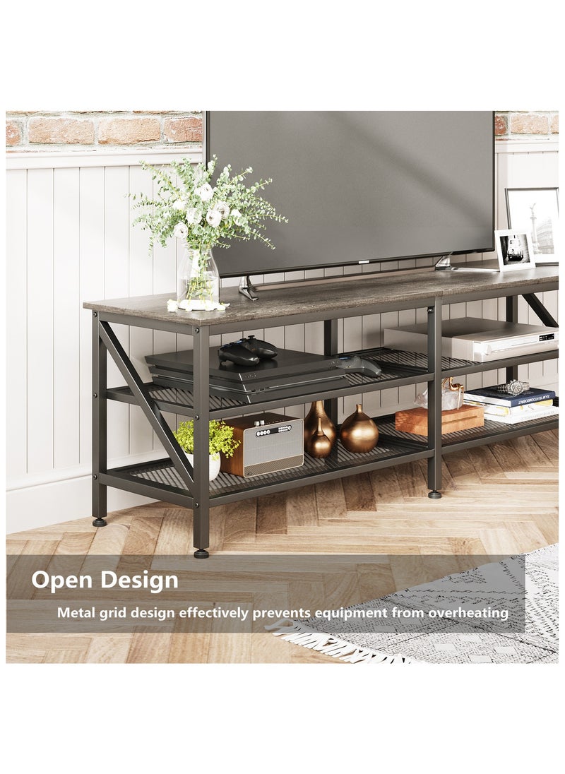 HXDream Tv Table,TV Cabinet,TV Stand with double storage space,Suitable for living room, reception room  - Image 5