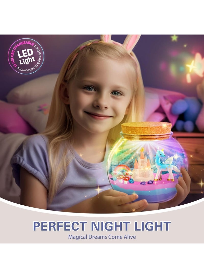 Unicorn Terrarium Kit, Light Up Terrarium Kit Kids Crafts Toys,DIY Unicorn Arts and Crafts for Kids Ages 4 5 6 7 8-12 Years Old, Unicorn Present for Boys Girls, Ideal Birthday Gifts - Image 5