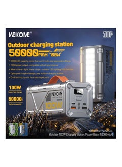WEKOME WEKOME WP-08 Power Bank 50000mAh - Ultra High-Capacity Fast Charging with Dual Type-C Inputs & LED Display  - Image 2