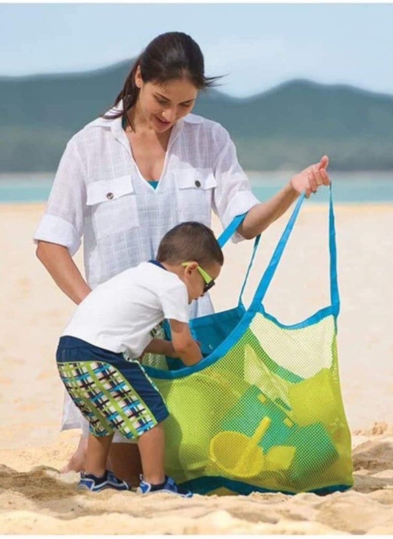 Mesh Extra Large Beach Bag Tote Bag for Carrying Beach Toys Grocery Shopping Picnic Vacation Mesh Beach Bag and Tote for Sand Toys Beach Net for Kids - Image 4