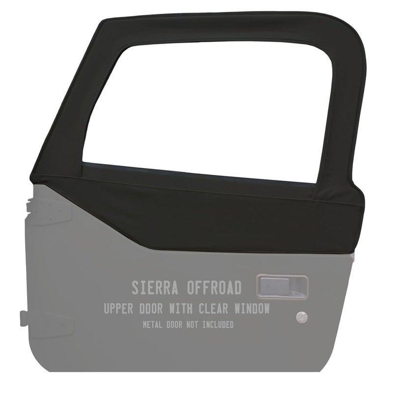 Generic Sierra Offroad Soft Top for 1988 to 1995 Jeep Wrangler YJ - Black, Denim Vinyl - 2 Door Jeep Soft Top with Rear Plastic Tinted Windows - Factory Precision Fit Replacement - With Upper Door Skins  - Image 2