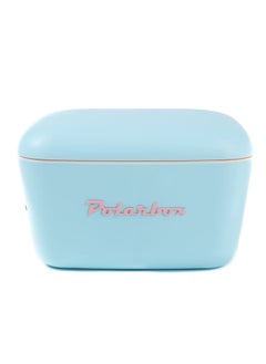 Polarbox Polarbox® 12 L Ice Box - Portable - Rigid Thermal Insulated Cooler Box - For Outdoor Beach Picnic, Party Drinks & Food Use - Storage Box - Pop - Sky Blue/Baby Rose Cooler with Baby Rose Leather Strap  - Image 2