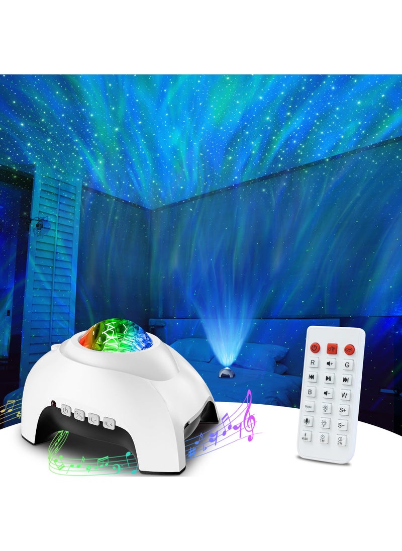 Rossetta Rossetta Star Projector Galaxy Projector for Bedroom Bluetooth Speaker and White Noise Aurora Projector Night Light Projector for Kids Adults Gaming Room Home Theater Ceiling Room Decor 