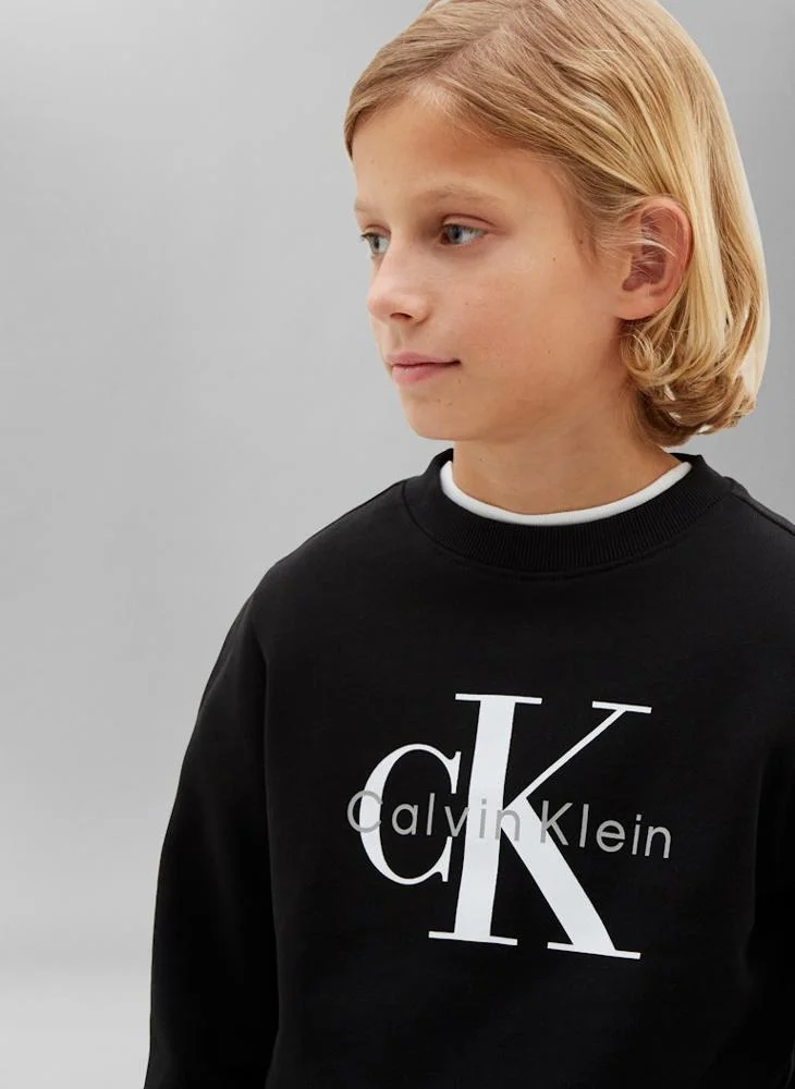 Calvin Klein Jeans Pvh Black Kids' Signature Logo Sweatshirt for Men | Best Price UAE