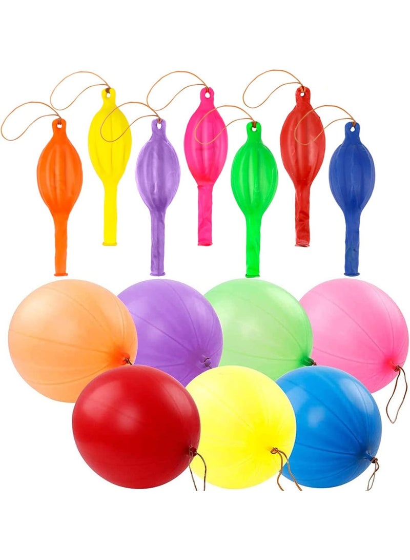 RUBFAC 36 Punch Balloons Punching Balloon Heavy Duty Party Favors For Kids, Bouncy Balls with Rubber Band Handle for Birthday Party, Goodie Bag, Stocking Stuffers for Kids - Image 1