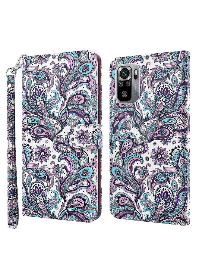 The Bros Case For Xiaomi Redmi Note 10 / 10S 3D Painting Pattern TPU + PU Leather Phone Case