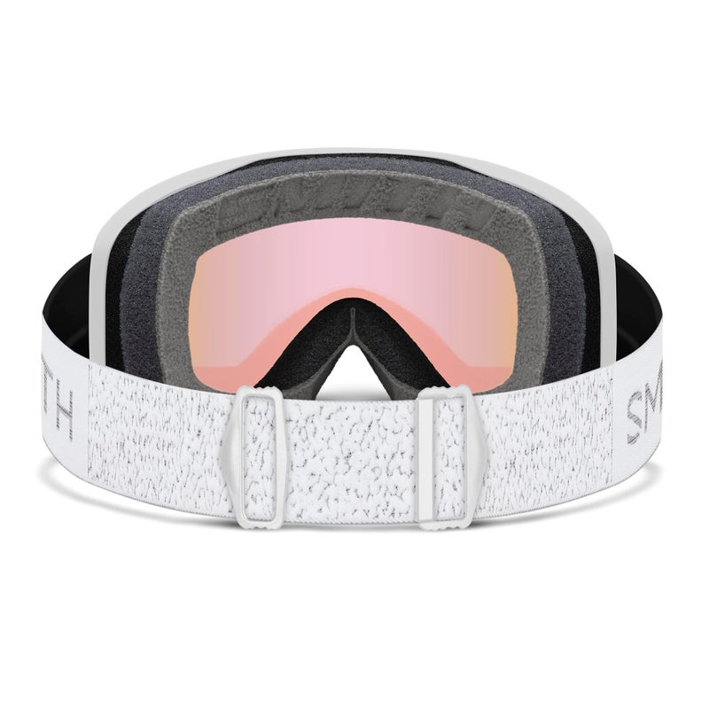 SMITH Rally Goggles with Carbonic-x Lens â€“ Performance Snowsports Goggles for Skiing & Snowboarding â€“ For Men & Women â€“ White Chunky Knit + Blue Sensor Mirror Lens - Image 5