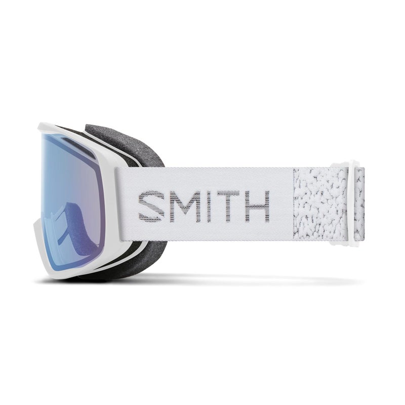 SMITH Rally Goggles with Carbonic-x Lens â€“ Performance Snowsports Goggles for Skiing & Snowboarding â€“ For Men & Women â€“ White Chunky Knit + Blue Sensor Mirror Lens - Image 2