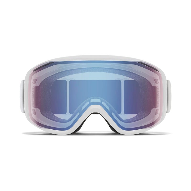 SMITH Rally Goggles with Carbonic-x Lens â€“ Performance Snowsports Goggles for Skiing & Snowboarding â€“ For Men & Women â€“ White Chunky Knit + Blue Sensor Mirror Lens - Image 3