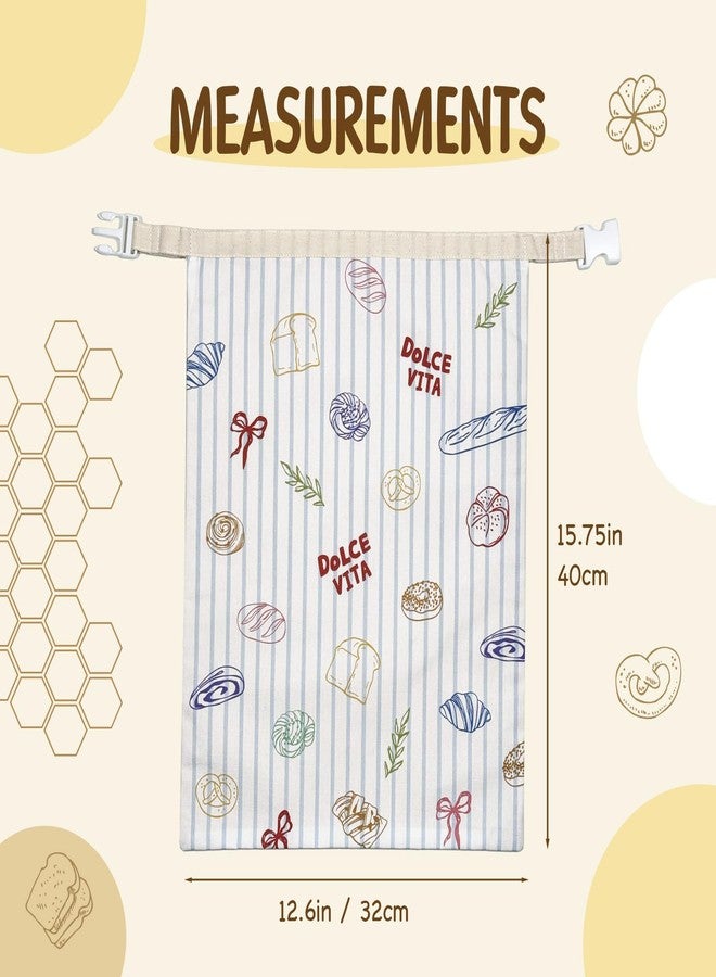 MATICAN Beeswax Bread Bags for Homemade Bread & Sourdough, 2-Pack XL Eco-Friendly Natural Cotton Food Storage Bags, 12.6 x 16.9 Inches, Riviera Patisserie Confetti - Image 3