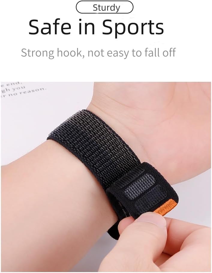 Compatible with Watch Strap 46/45/44/49mm 42/41/40/38mm Women Men, Braided Sport Loop Band for IWatch Series 11 10 9 8 7 6 5 4 3/SE 3 2/Ultra 3 2 watch band Nylon Fabric - Image 4
