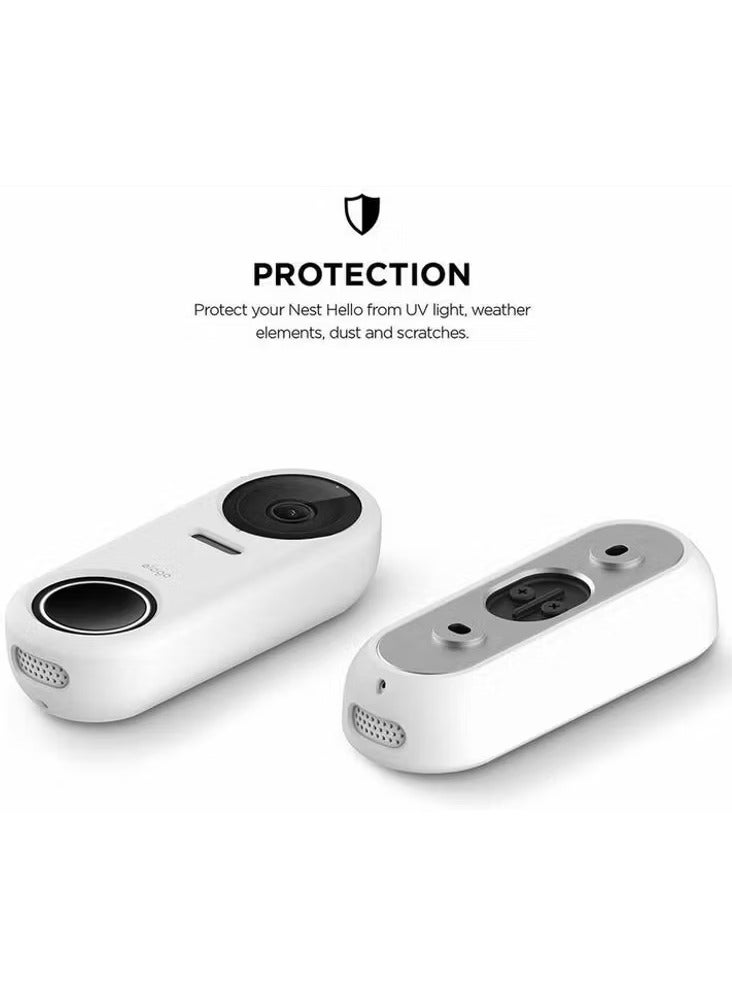 Elago Silicone Case for Nest Hello Doorbell - White - Image 3
