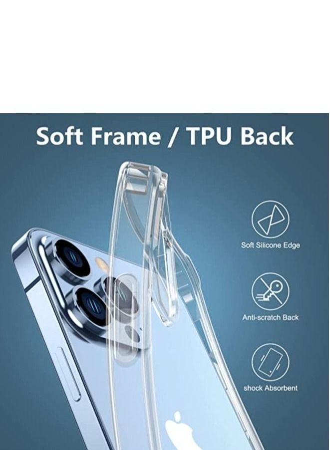 iPhone 14 Pro Protective Case Clear TPU Soft Scratch-Resistant Anti-Drop Slim Thin Crystal Case Cover Compatible with iPhone 14 Pro 6.1 Inch - Image 3