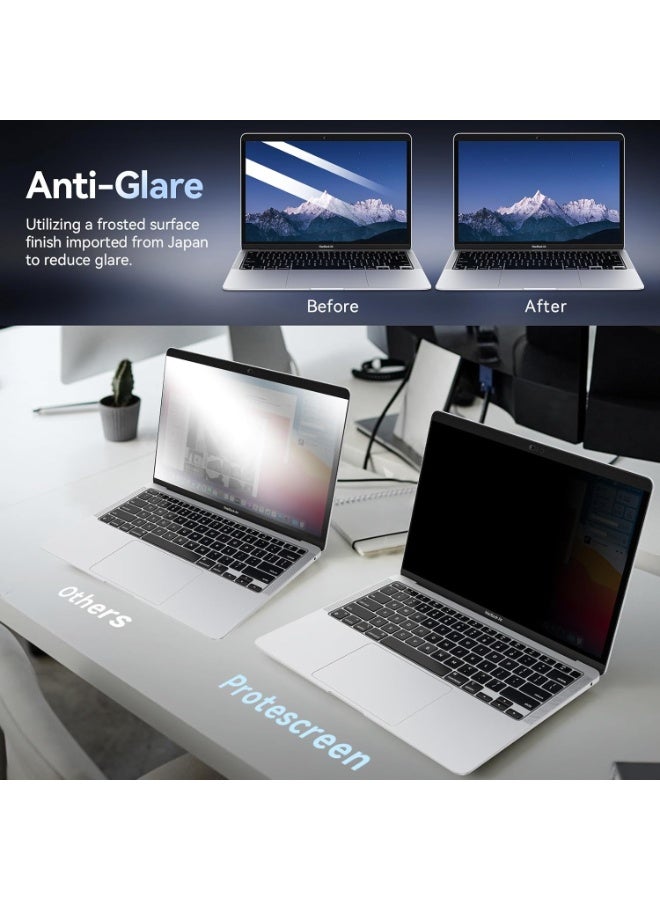 MUNTAQI Magnetic Privacy Screen for MacBook Air 13 Inch M2 (2022/2023) – Anti-Spy Laptop Screen Protector, Magnetic Attachment, Blue Light Filter, Anti-Glare Matte Film for MacBook Air M2 13.6” - Image 3