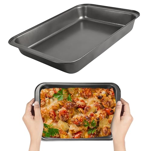 PureBake Premium SGS Certified Nonstick Baking Sheet Pans, 1Pc, Non-Toxic and Rimmed Carbon Steel Cookie Sheet Trays - Dent, Warp and Rust Resistant, Heavy Gauge Steel Oven Baking Sheets - Image 1