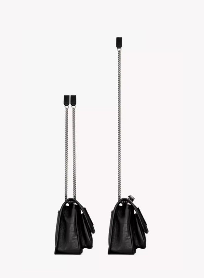 Yves Saint Laurent YSL Shoulder Bags - Women Small Leather Crossbody Bag, Black Hobo Bag - Image 4