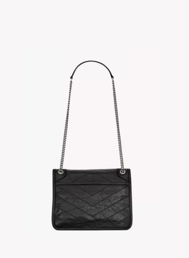 Yves Saint Laurent YSL Shoulder Bags - Women Small Leather Crossbody Bag, Black Hobo Bag - Image 2