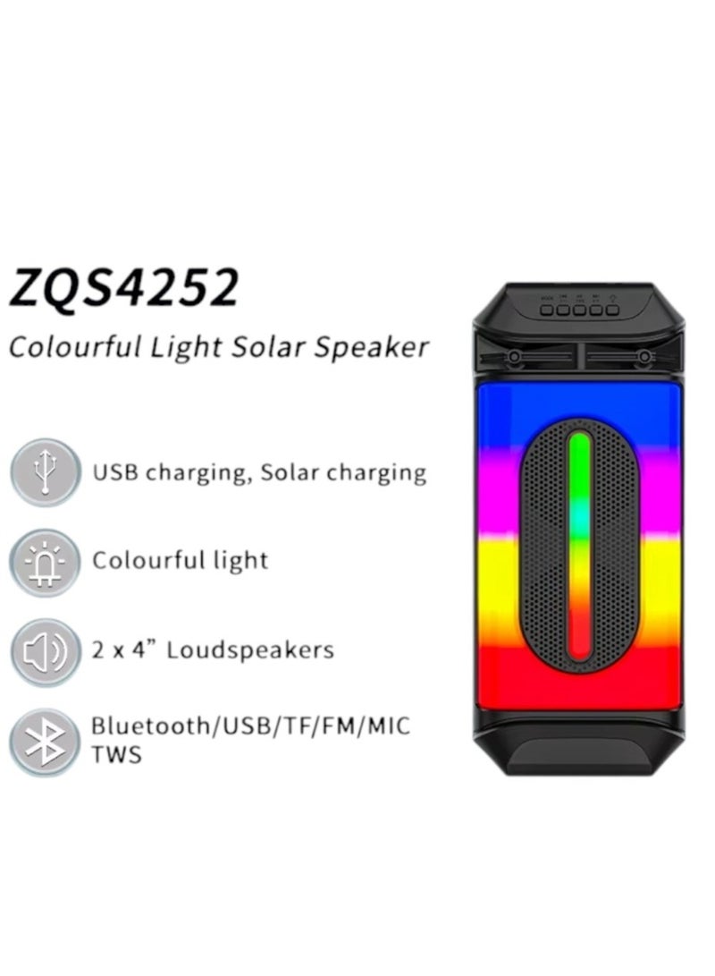 singe Solar Charging Bluetooth Portable Wireless Speaker 1800mah 8w 4Inch - Image 3