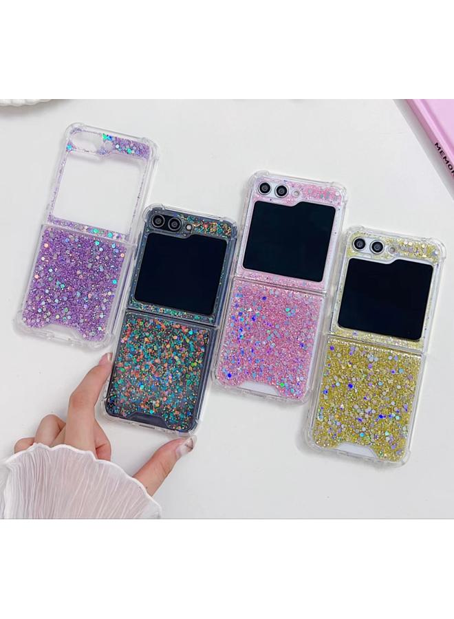 S-TOP Case For Samsung Galaxy Z Flip6 Glitter Sequins Epoxy TPU Phone Case - Image 3