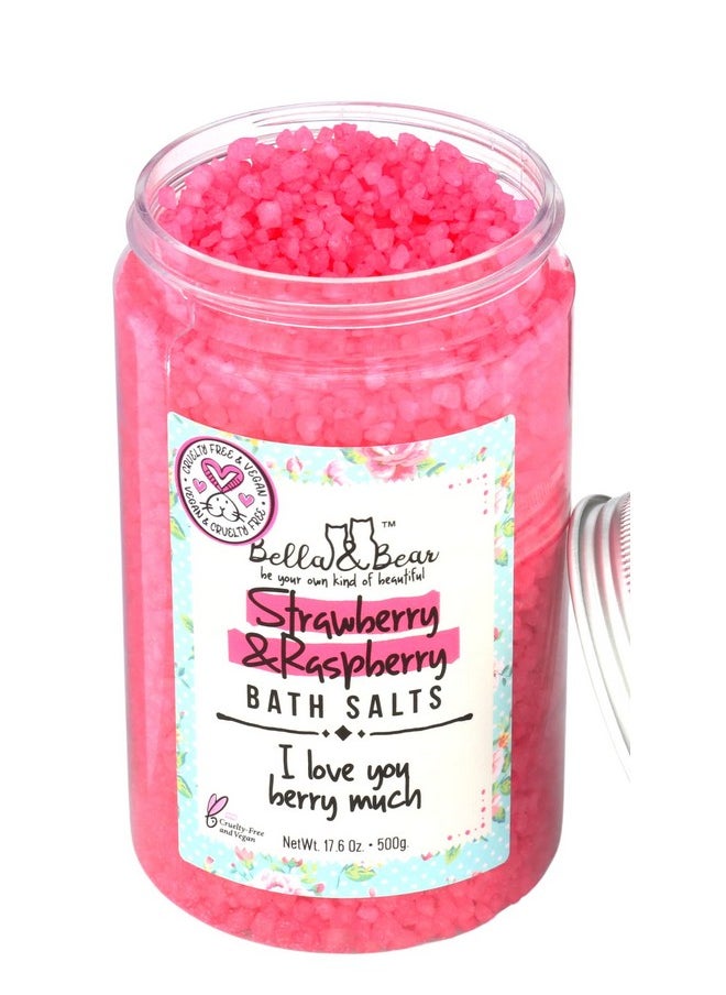 Bella and Bear Bella & Bear Strawberry & Raspberry Bath Salts Foot Soak Detox Fruity Scent17.6Oz  - Image 5