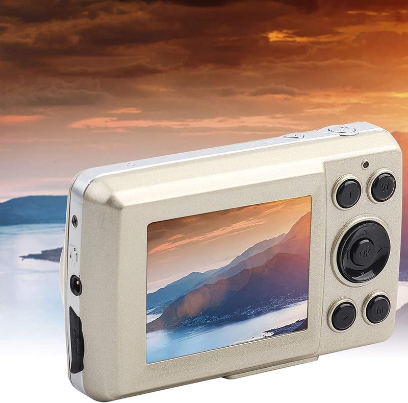 كاميرا رقمية ذهبية مسجلة 2 ميجابكسل 720 بكسل 30 إطارًا في الثانية كاميرا مدونات فيديو تكبير 16 مرة صغيرة للاستخدام في الهواء الطلق - Image 5