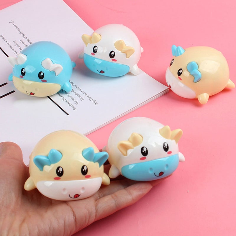 10pcs Cartoon Cow Pull-back Vehicle Lovely Animal Inertia Car Vehicle Toys - Image 1