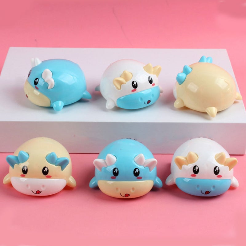 10pcs Cartoon Cow Pull-back Vehicle Lovely Animal Inertia Car Vehicle Toys - Image 5