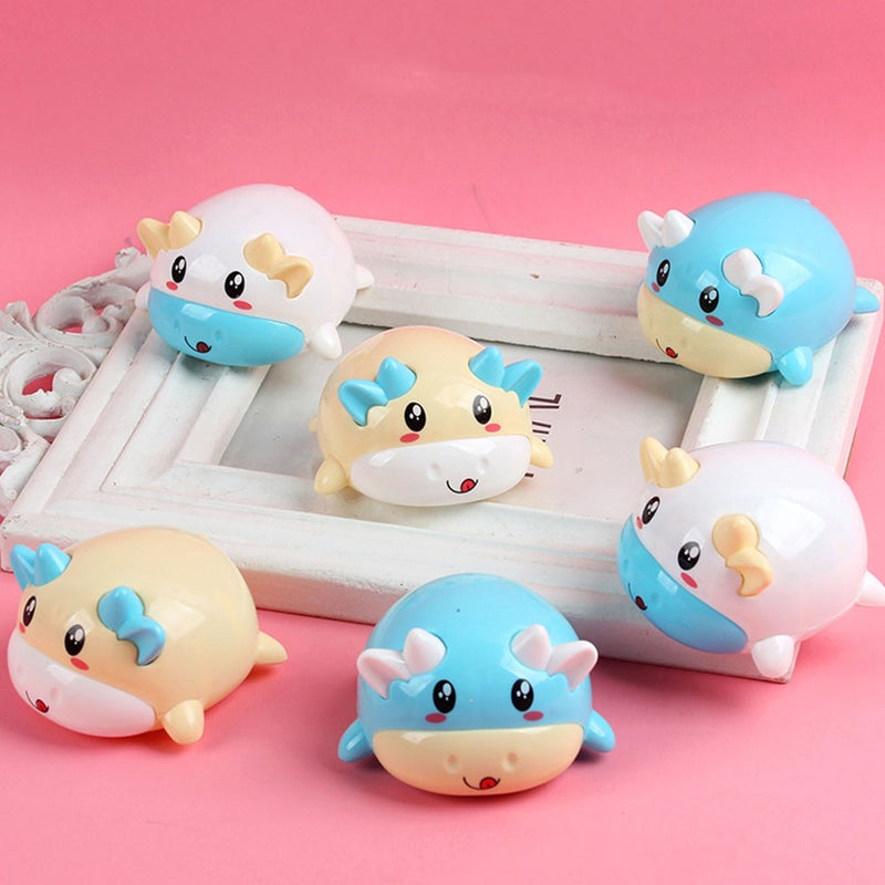 10pcs Cartoon Cow Pull-back Vehicle Lovely Animal Inertia Car Vehicle Toys - Image 4