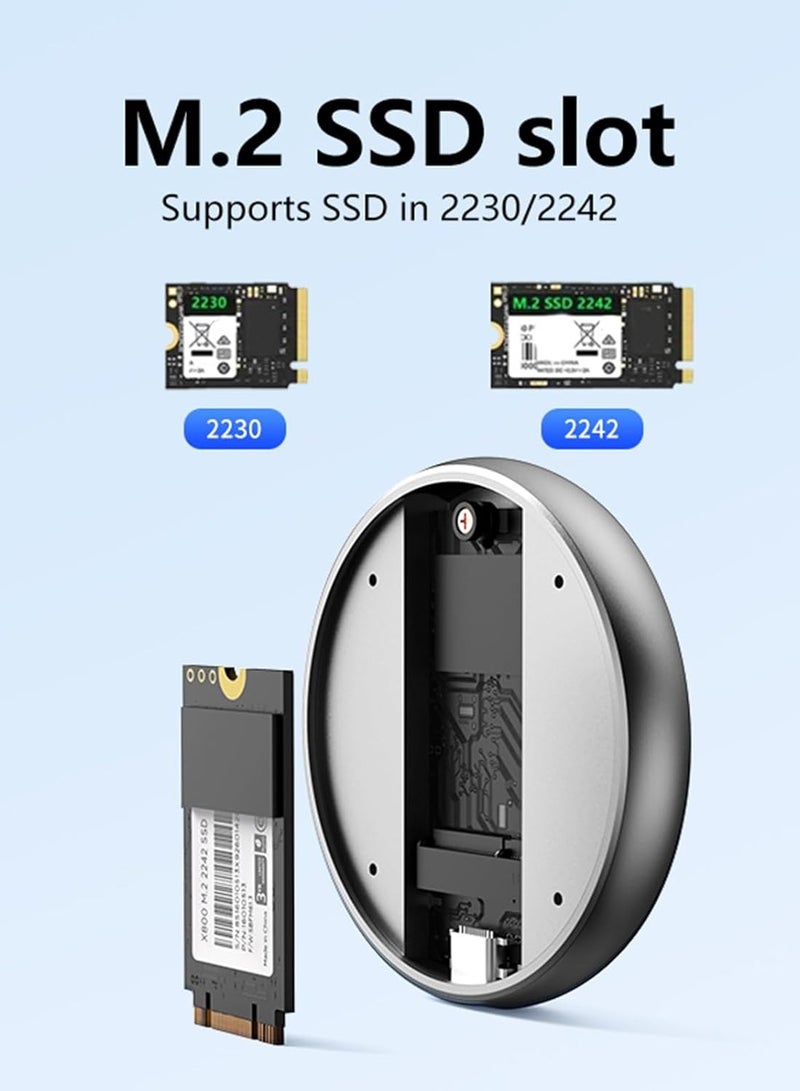 USB3.1 10Gbps 2230/2242 NVMe SSD Case Mobile 15 NVMe Adapter Aluminum External SSD Enclosure NVMe SSD Case - Image 5