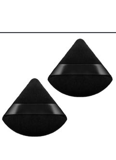 Generic Reusable Soft Triangle Powder Sponge with Strap for Applying Loose Powder Foundation, Eye Corners, Wet and Dry Makeup 1pc 