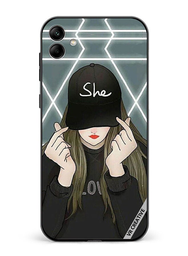 VR CREATIVE Protective Case Cover For Samsung Galaxy A04 She On Cap Design Multicolour - Image 1