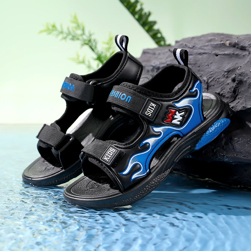 Children'S Sandals Sports Beach Shoes 25 Summer Webbing Velcro Boys Large, Medium And Small Children'S Outdoor Casual Children'S Shoes Dropshipping - Image 4