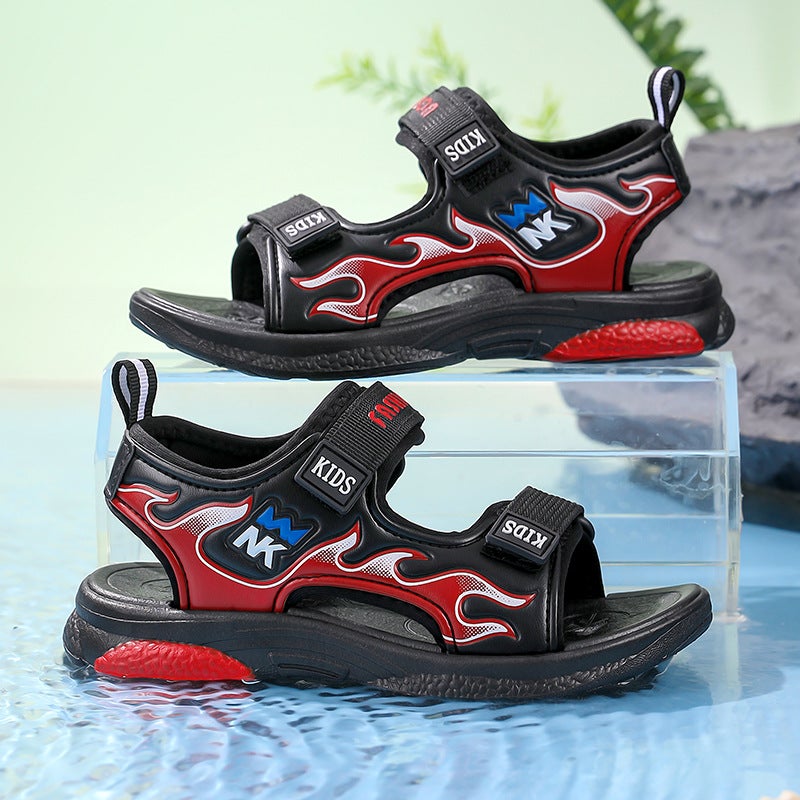 Children'S Sandals Sports Beach Shoes 25 Summer Webbing Velcro Boys Large, Medium And Small Children'S Outdoor Casual Children'S Shoes Dropshipping - Image 3