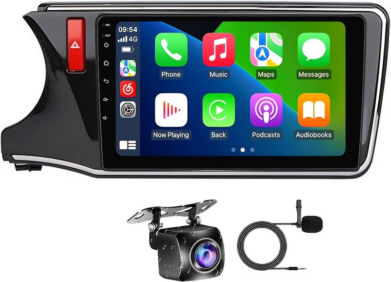 Vierex Honda City Android Car Stereo 2014–2019 | 9-Inch Touch Screen | Wireless Apple CarPlay & Android Auto | GPS Navigation | Bluetooth 5.0 | WiFi | DSP | AHD Backup Camera | Steering Wheel Control (4+32GB 8-Core) - Image 1