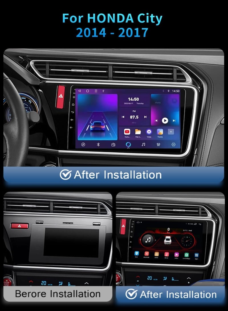 Vierex Honda City Android Car Stereo 2014–2019 | 9-Inch Touch Screen | Wireless Apple CarPlay & Android Auto | GPS Navigation | Bluetooth 5.0 | WiFi | DSP | AHD Backup Camera | Steering Wheel Control (4+32GB 8-Core) - Image 2