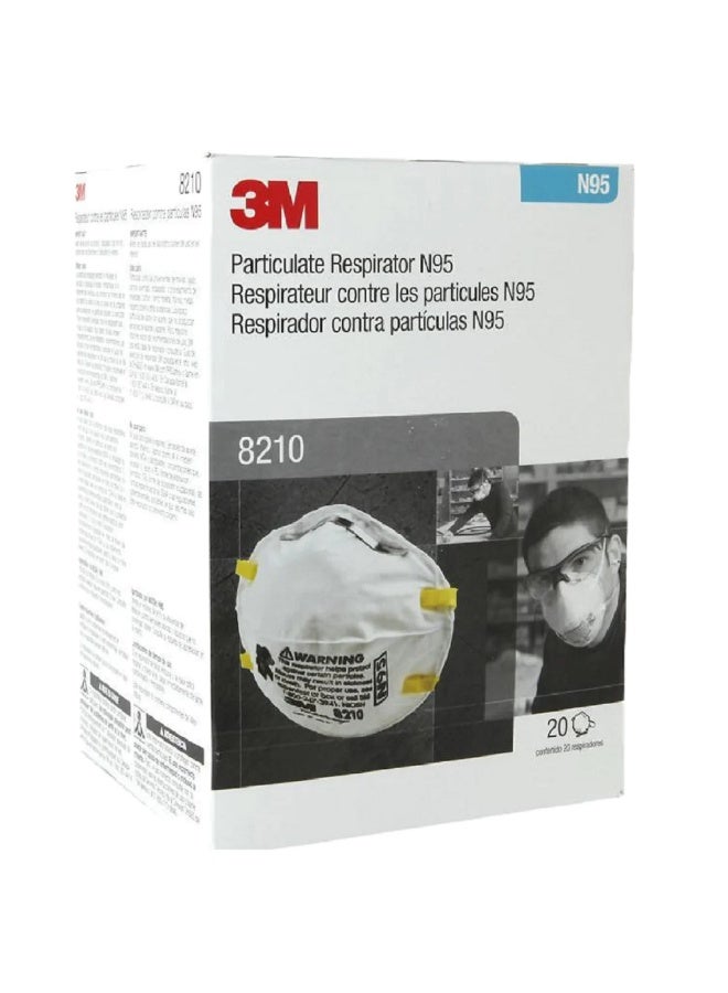 3M 8210, N95 Particulate Respirator Mask (20 PCS / PKT) - Image 2