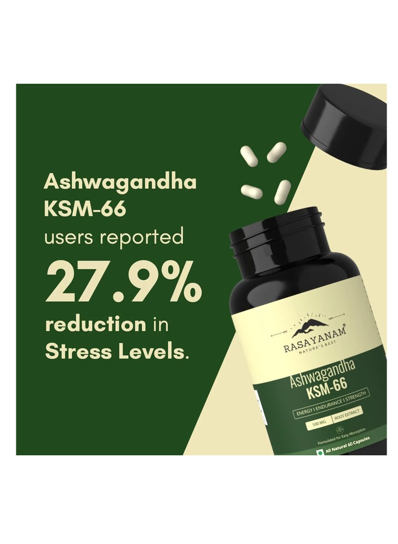 Rasayanam Ashwagandha Ksm66 500Mg  60 Capsules  - Image 2