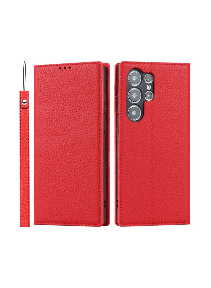 Suteni Flip Cover Card Slots Leather Phone Case for Samsung - Image 1