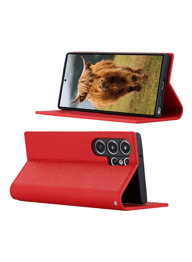 Suteni Flip Cover Card Slots Leather Phone Case for Samsung - Image 2