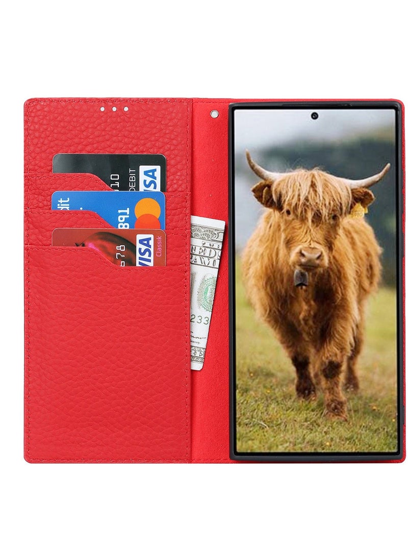 Suteni Flip Cover Card Slots Leather Phone Case for Samsung - Image 3