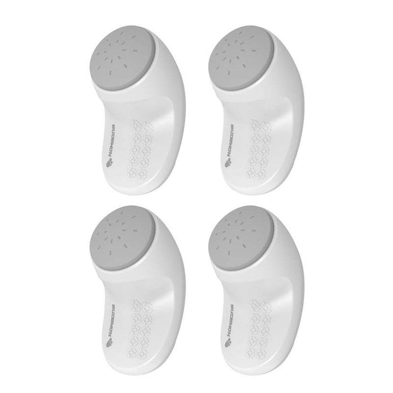 EUDEMON (4 Pack,White) Adjustable Door Guard Door Stop, Finger Pinch Guard,Revolving Door Stopper for Child Proofing, Pet Door Stopper,Easy to Install and Use Adhesive, no Tools Need - Image 1